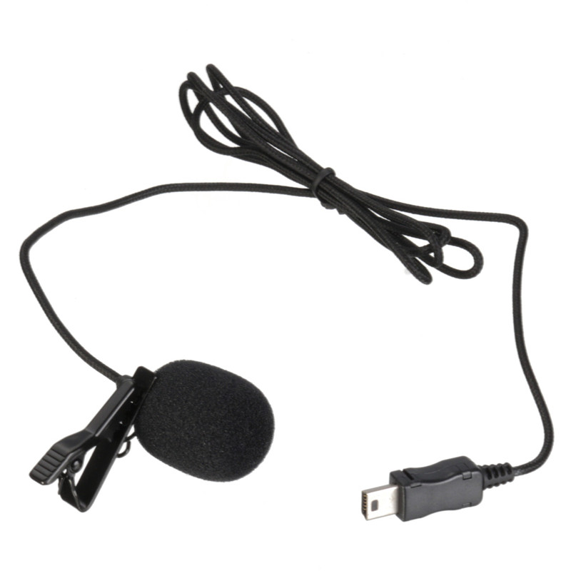 pro mini usb external microphone with collar clip black for gopro hero3 3+ 4