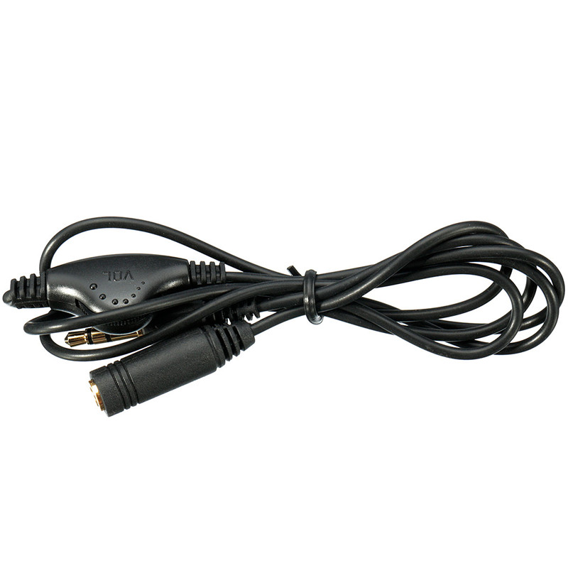 selling 3.5mm headpone headset earphone audio extension cable with volume control 1m black