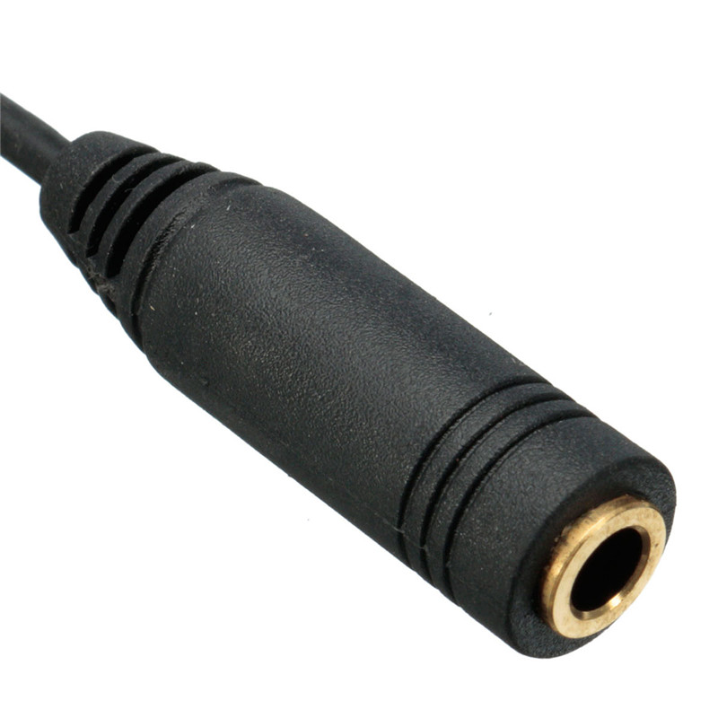 selling 3.5mm headpone headset earphone audio extension cable with volume control 1m black