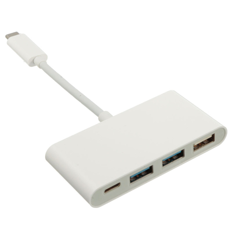 selling white type c usb 3.1 gen 1 usb-c to 4-port hub adapter 5gbps for macbook dc 5v 0.9a 76 x 37 x 11mm selling white type c usb 3.1 gen 1 usb-c to 4-port hub adapter 5gbps for macbook dc 5v 0.9a 76 x 37 x 11mm
