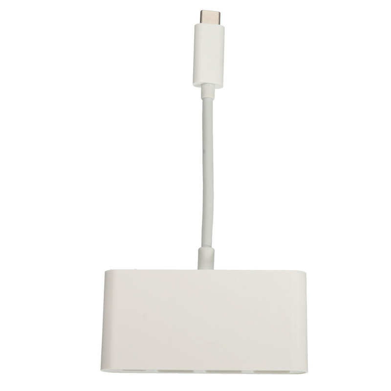 selling white type c usb 3.1 gen 1 usb-c to 4-port hub adapter 5gbps for macbook dc 5v 0.9a 76 x 37 x 11mm