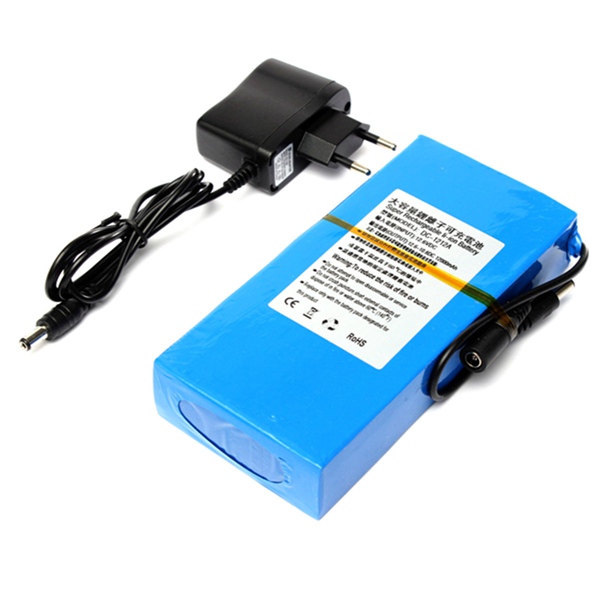 super rechargeable protable lithium-ion battery eu plug for dc 12v 12000mah