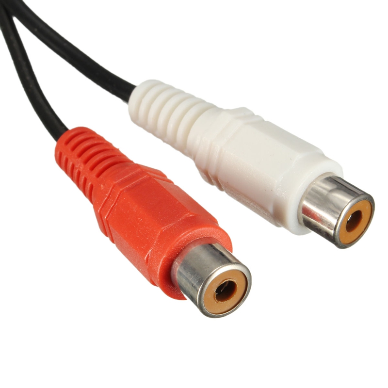 the best quality 3.5mm male mini stereo jack to 2 female plug splitter rca twin phono cable lead y adapter