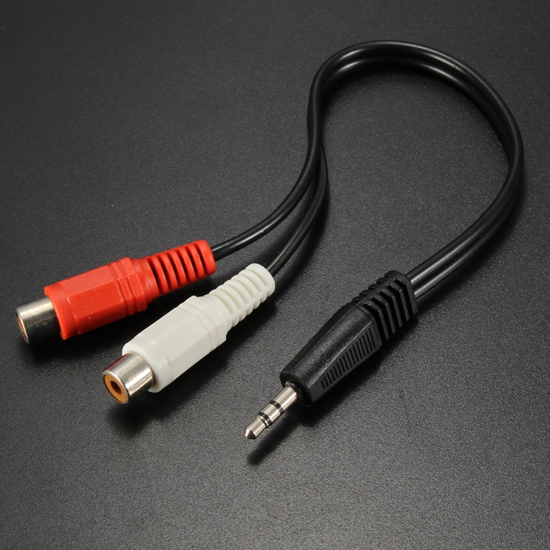 the best quality 3.5mm male mini stereo jack to 2 female plug splitter rca twin phono cable lead y adapter