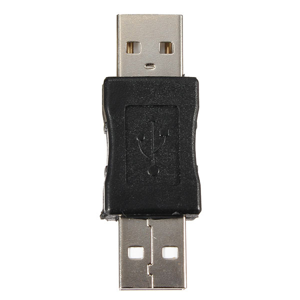 usb 2.0 type a male to a male m-m connector adapter coupler convertor blackextend interface