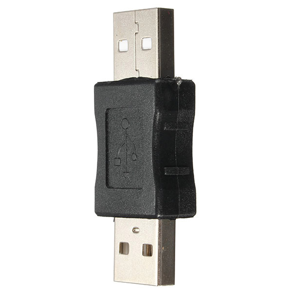 usb 2.0 type a male to a male m-m connector adapter coupler convertor blackextend interface