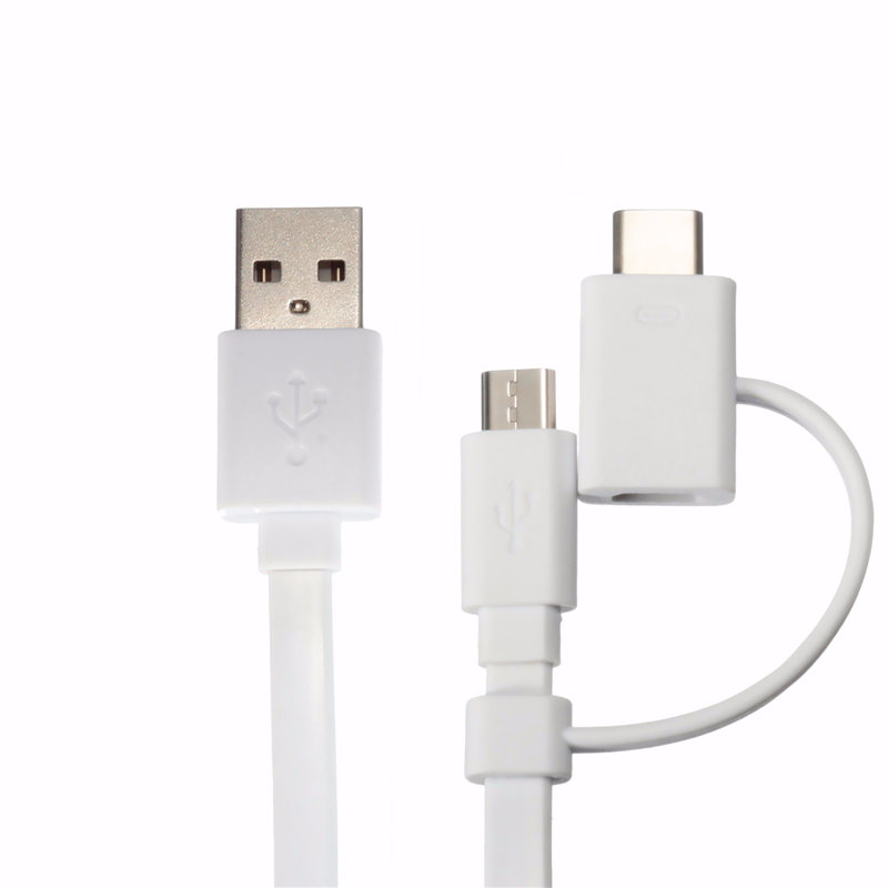 white 1m 2in1 usb3.1 type c micro usb2.0 to usb 2.0 charger cable for google nexus 5x for macbook 12