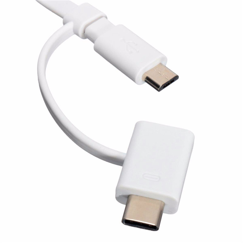 white 1m 2in1 usb3.1 type c micro usb2.0 to usb 2.0 charger cable for google nexus 5x for macbook 12