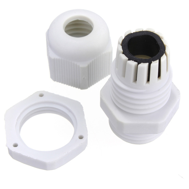 whole special offer new arrival 16mm white compression cable glands waterproof connector ip68 m16 plastic stuffing gland