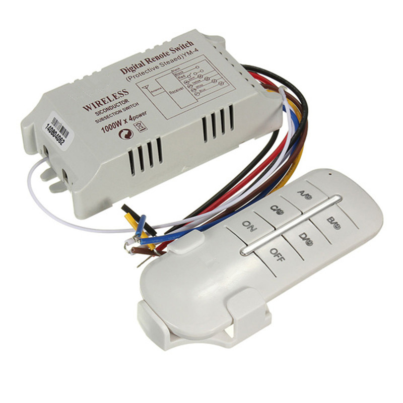 wireless 4 channels on/off 220v lamp remote control switch receiver transmitter wireless 4 channels on/off 220v lamp remote control switch receiver transmitter