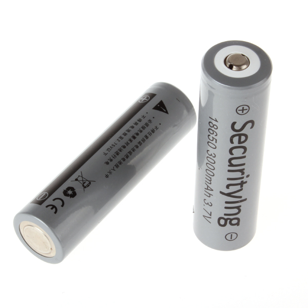 2pcs securitying 3000mah 3.7v 18650 rechargeable battery lithium li ion battery + 18650 battery charger