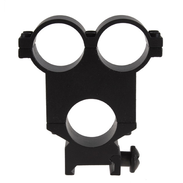 aluminum alloy bike bicycle flashlight torch bracket holder mount clip for front flash light - 26mm ring diameter / 3 ring hole
