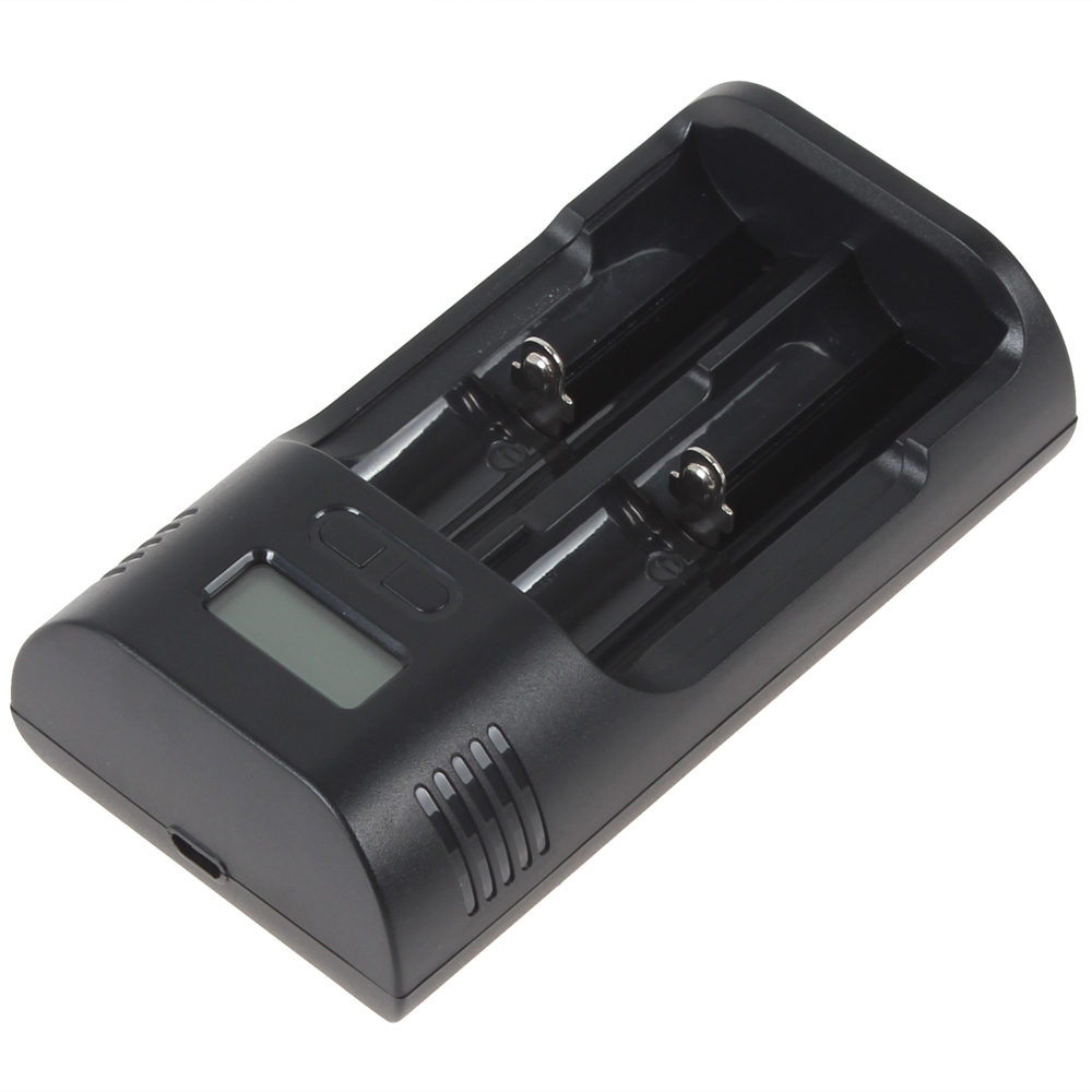 soshine t2 2-slot smart intelligent rapid battery charger lcd display 26650 / 18650 / aa / aaa battery charger