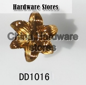 flower lily ceramic knob gold plated antique furniture knob wardrobe cupboard knobs drawer dresser knobs cabinet pulls DD1016