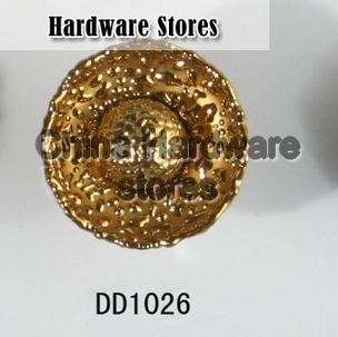 flower round ceramic knob gold plated antique furniture knob wardrobe cupboard knobs drawer dresser knobs cabinet pulls DD1026