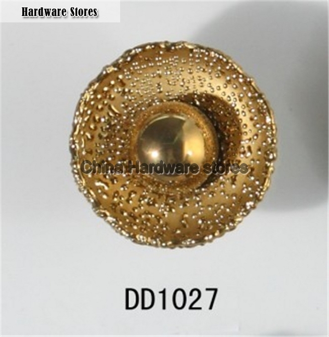 flower round ceramic knob gold plated antique furniture knob wardrobe cupboard knobs drawer dresser knobs cabinet pulls DD1027