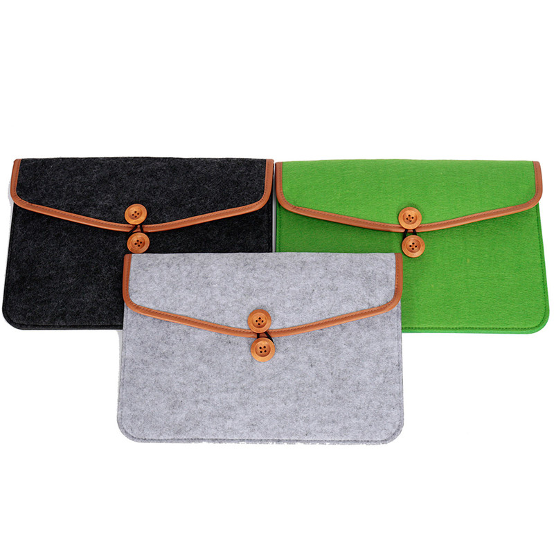 best promotion fashion slim woolen felt hand hold inner laptop notebook sleeve bag case for macbook air pro retina 15'' 3color