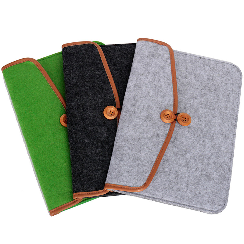 best promotion fashion slim woolen felt hand hold inner laptop notebook sleeve bag case for macbook air pro retina 15'' 3color