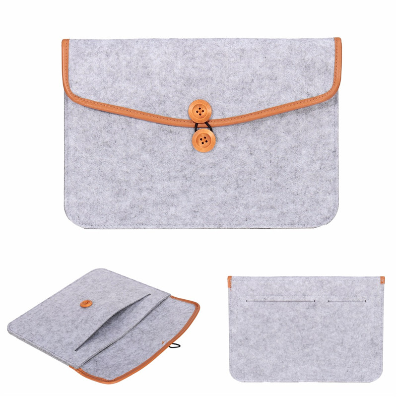 best promotion fashion slim woolen felt hand hold inner laptop notebook sleeve bag case for macbook air pro retina 15'' 3color