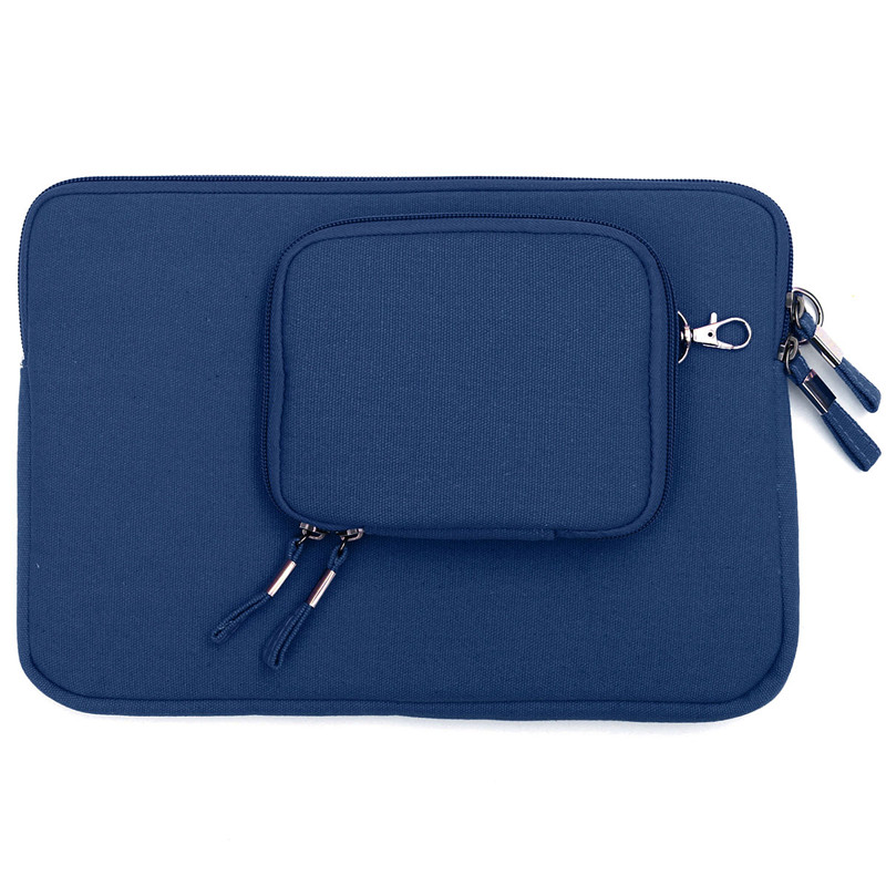 best promotion slim canvas briefcase notebook laptop sleeve case carry bag pouch cover for macbook 13'' with small bag 4color
