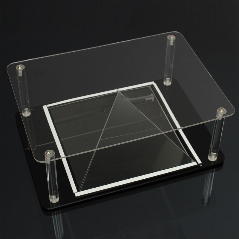 diy holographic 3d display cabint projector for ipad tablet black red
