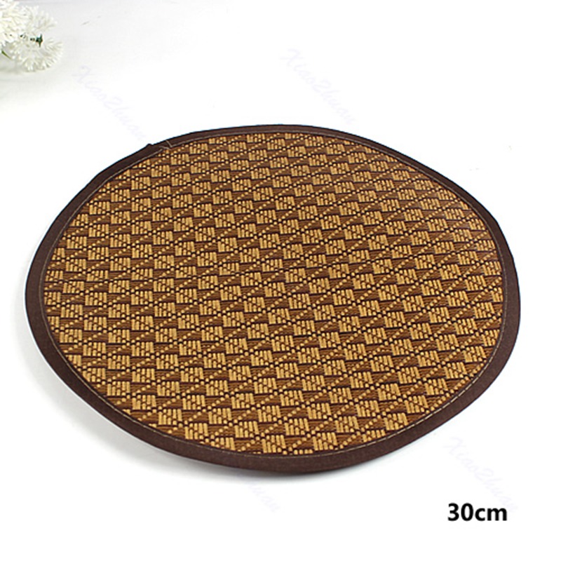 beautiful design pet dog cat summer cooling bed straw tatami bamboo cozy sleep pad mat round