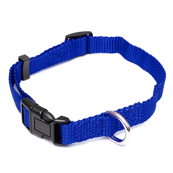 !!!blue m adjustable soft nylon pet puppy dog collar with buckle for lead leash best promotion !!!blue m adjustable soft nylon pet puppy dog collar with buckle for lead leash best promotion