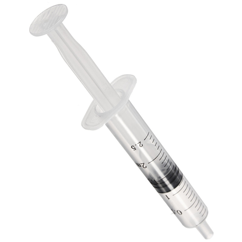 brand new 2.5ml 11.5cm plastic disposable injector syringe for measuring nutrient pet feeder tool no needles