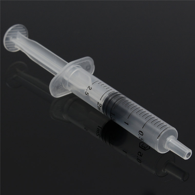 brand new 2.5ml 11.5cm plastic disposable injector syringe for measuring nutrient pet feeder tool no needles