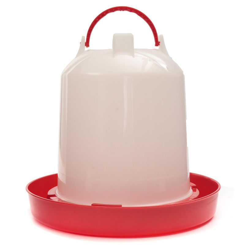 brand new 26x20.5x30.5cm 6 liter white+red plastic chicken chicks hen poultry drinker waterer with handle brand new 26x20.5x30.5cm 6 liter white+red plastic chicken chicks hen poultry drinker waterer with handle