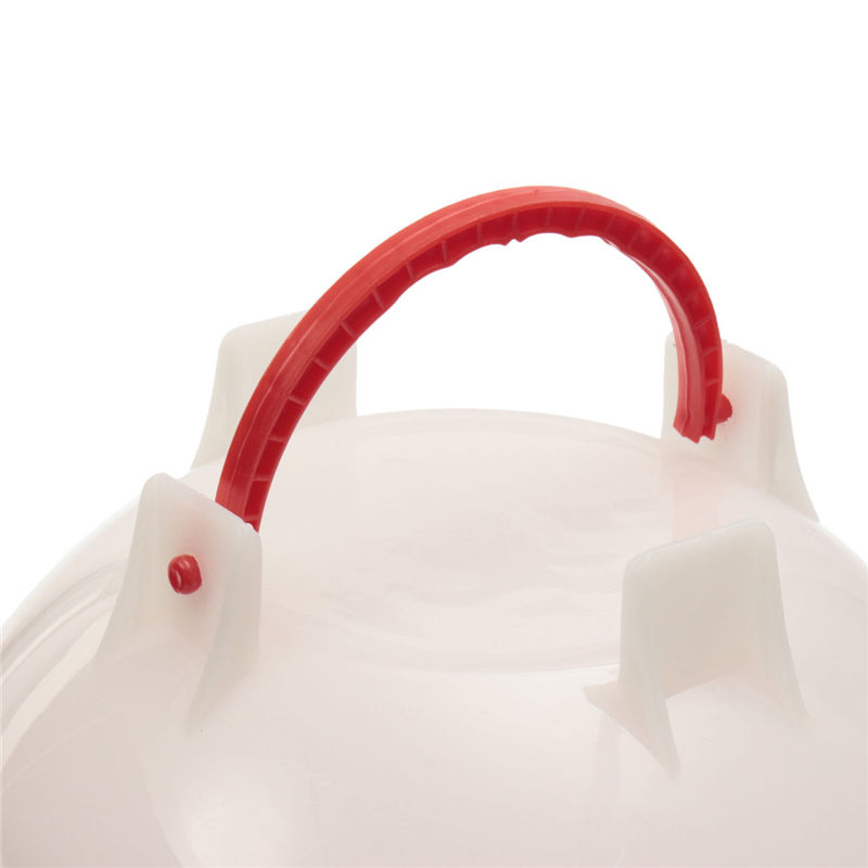 brand new 26x20.5x30.5cm 6 liter white+red plastic chicken chicks hen poultry drinker waterer with handle