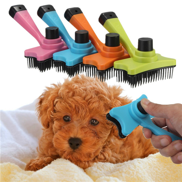 brand new pet brush dog hair fur grooming shedding tool comb trimmer bath massage