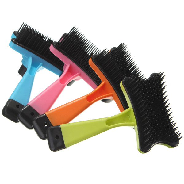 brand new pet brush dog hair fur grooming shedding tool comb trimmer bath massage