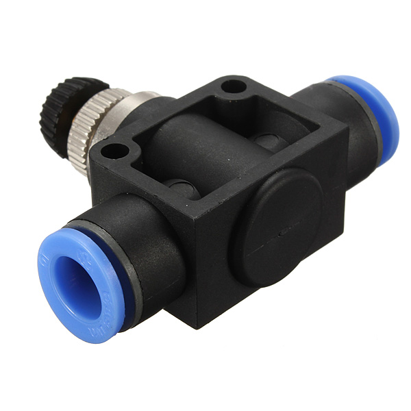 excellent quality brand new 10mm pneumatic push in fittings flow speed control valve hose tube for air water black