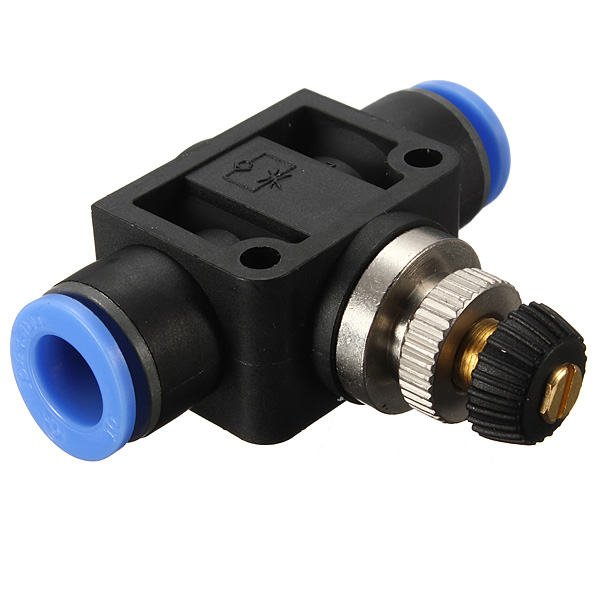 excellent quality brand new 10mm pneumatic push in fittings flow speed control valve hose tube for air water black