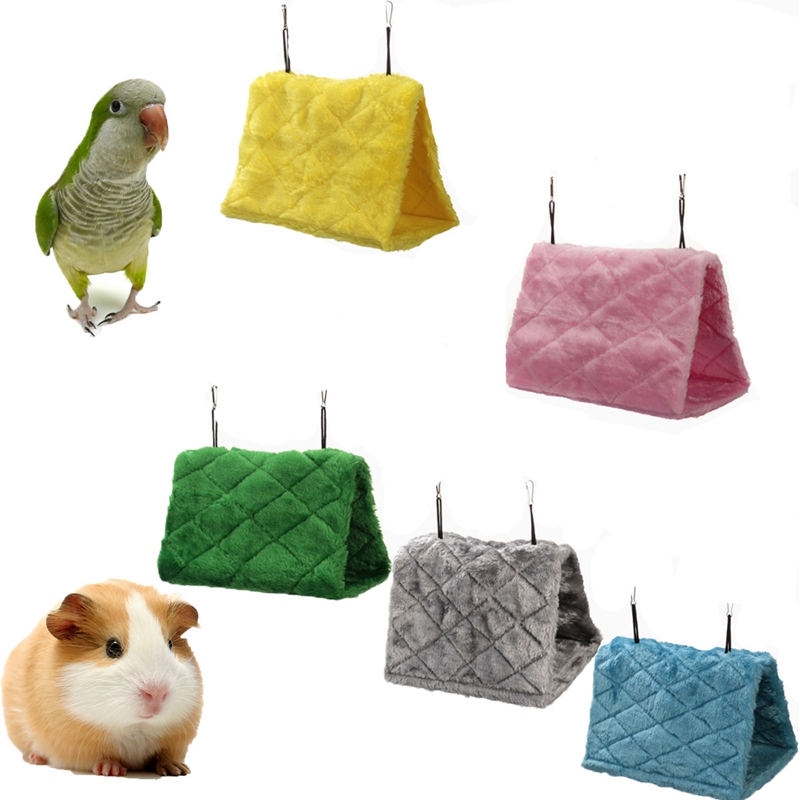 s/m/l size warm canary hut nest parrot bird hamster hammock hanging cave cage plush tent bed bunk parrot with buckles