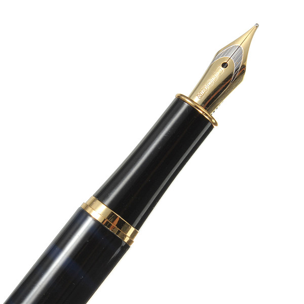 baoer 388 marble dark blue golden stainless steel fountain pen classic trim nib
