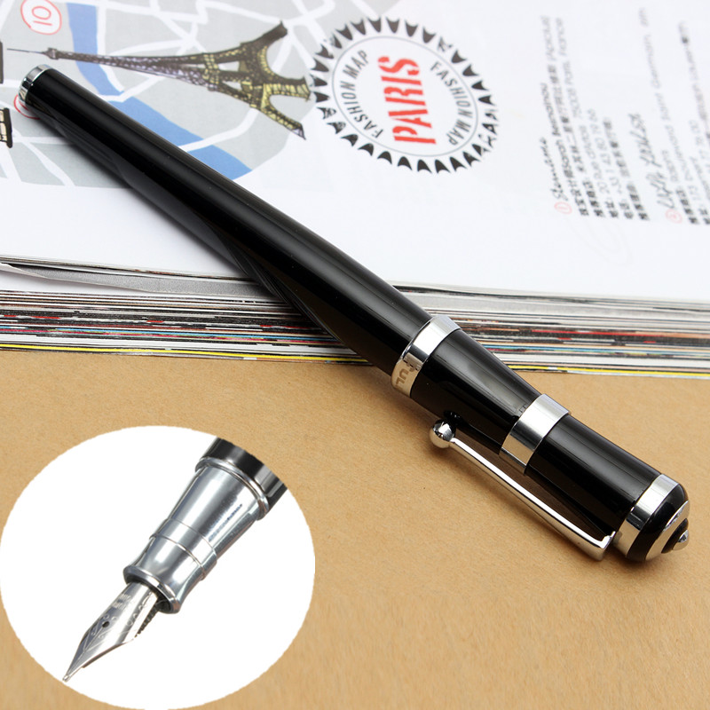 selling durable classical fountain pen famous style vivid black color fine nib size comfortable for hand smooth writing