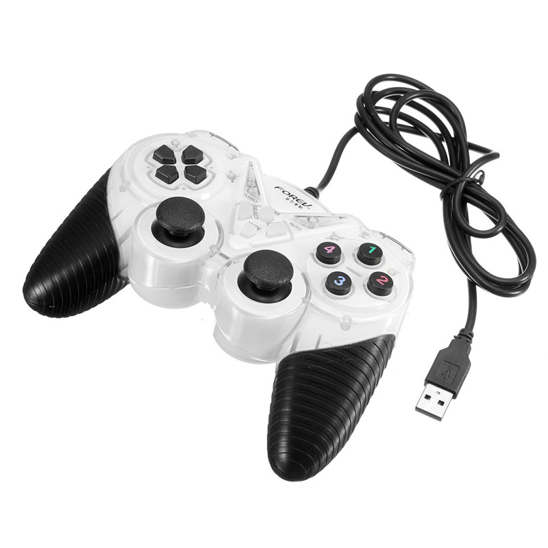 forev fv-850s usb 2.0 wired gamepad double shock game pad joystick joypad controller for pc computer laptop