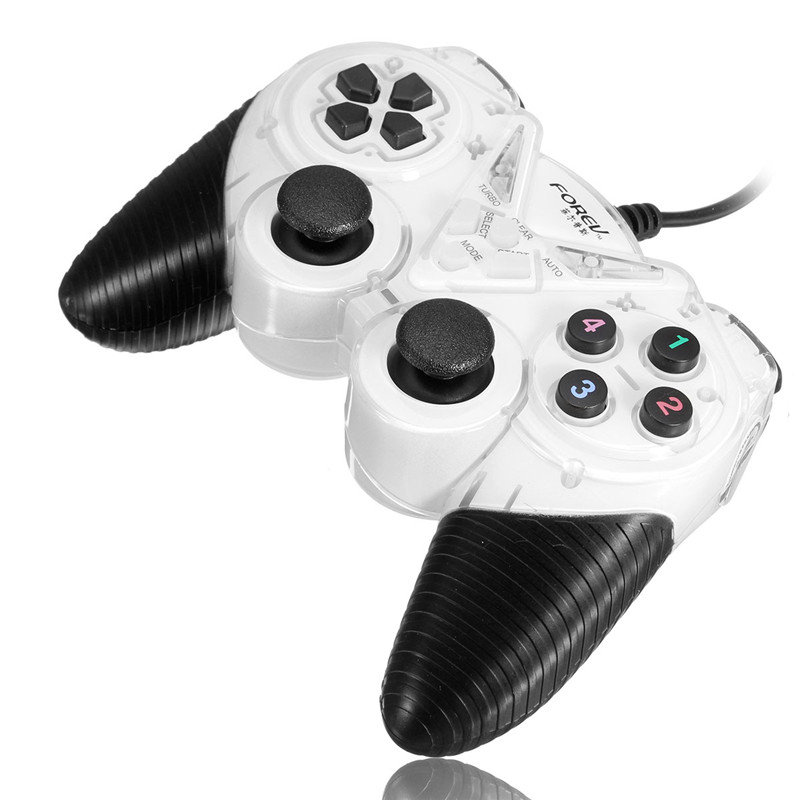 forev fv-850s usb 2.0 wired gamepad double shock game pad joystick joypad controller for pc computer laptop
