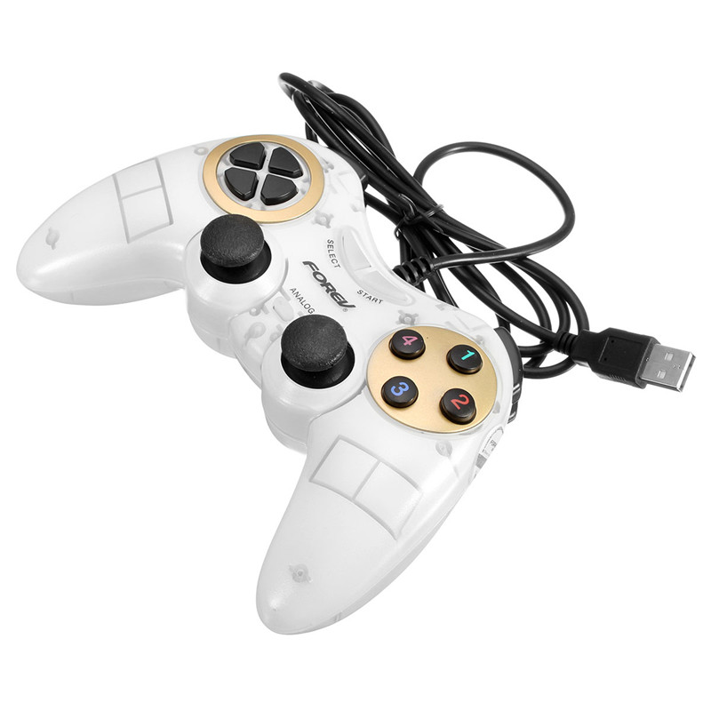 forev fv-860s usb 2.0 wired gamepad double shock game pad joystick joypad gaming controller for pc computer laptop