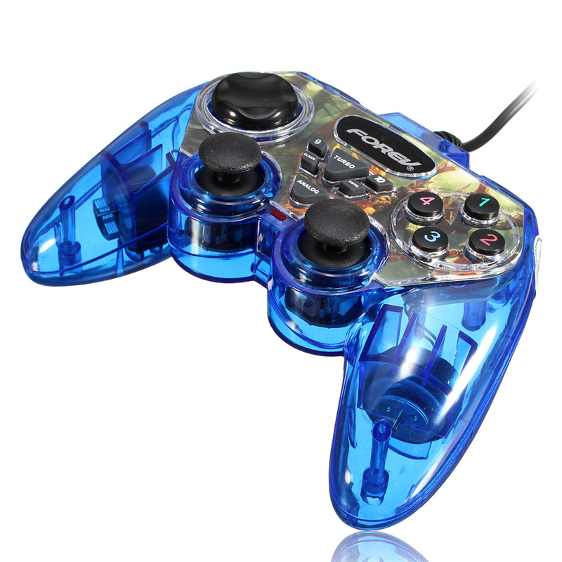 forev fv-870s usb 2.0 wired gamepad double shock game pad joystick joypad gaming controller for pc computer laptop