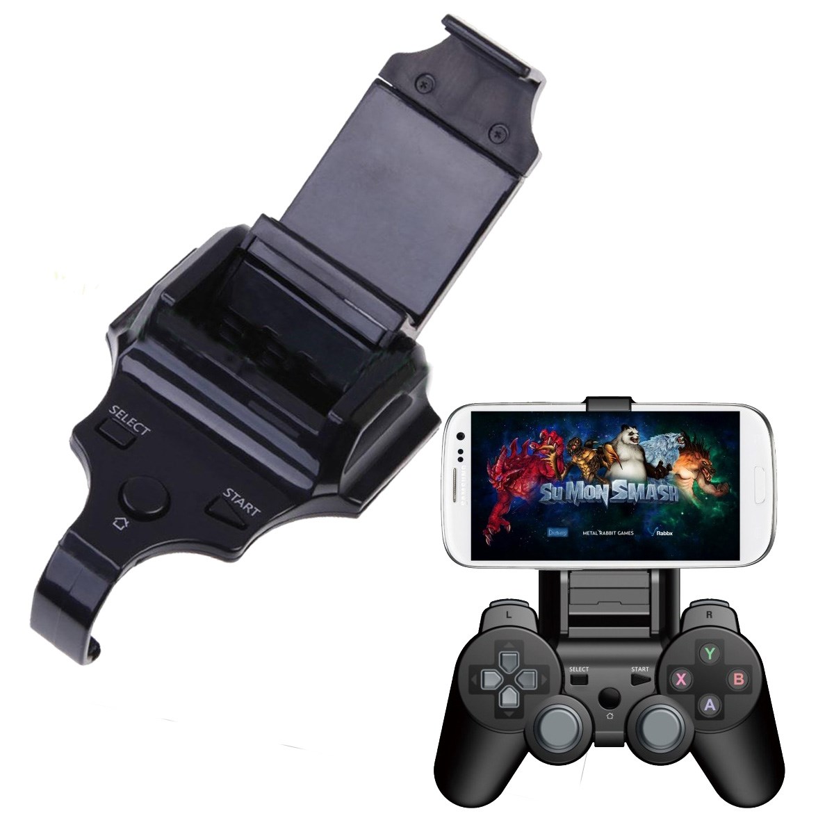 new black smart adjustable game clip phone clip mount holder for ps3 for pad controller universal ios android