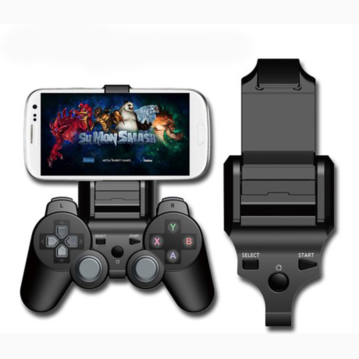 new black smart adjustable game clip phone clip mount holder for ps3 for pad controller universal ios android