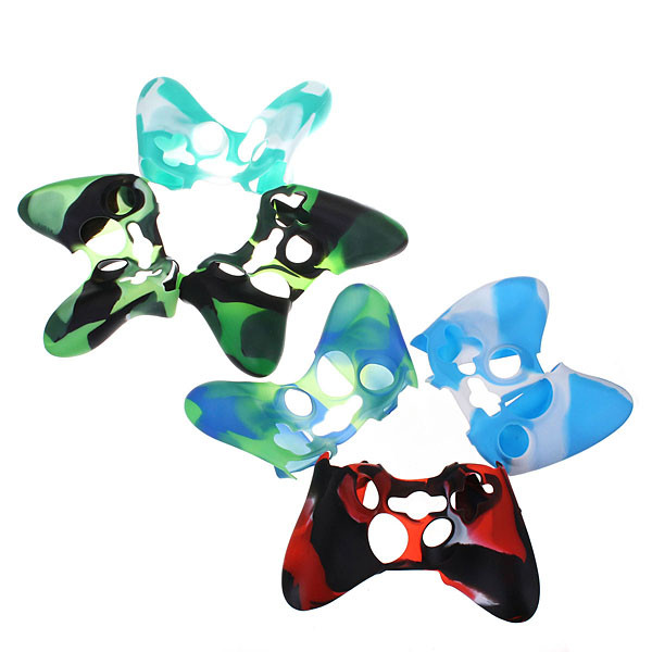 new sensible replacement camouflage silicone skin cover case for xbox360 controller soft skin grip protective cover