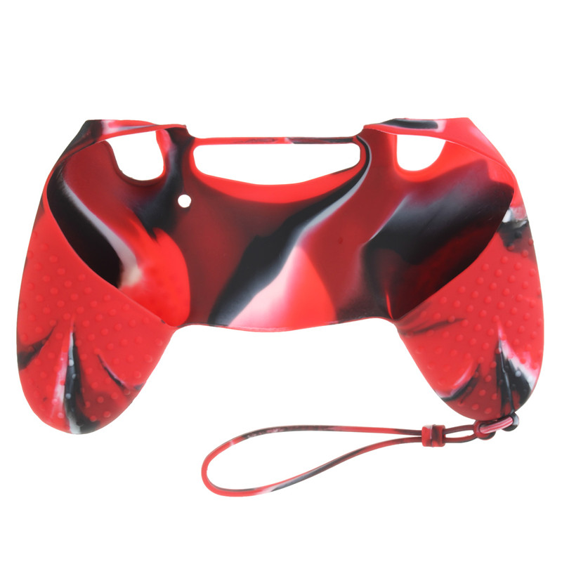 !! new stylish top selling controller silicone protective case skin cover for sony for ps4 decal with wrist strap