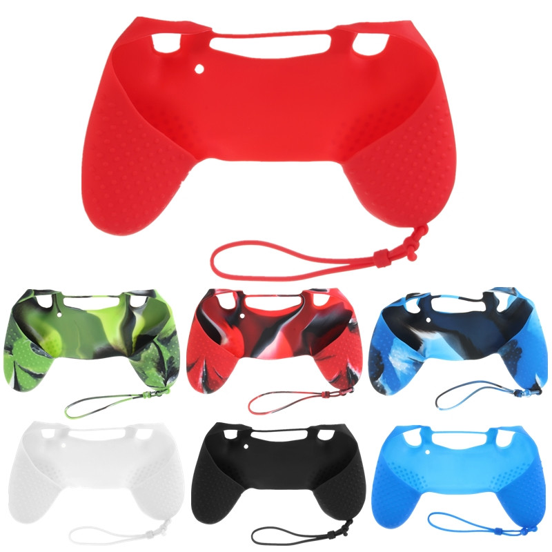 !! new stylish top selling controller silicone protective case skin cover for sony for ps4 decal with wrist strap