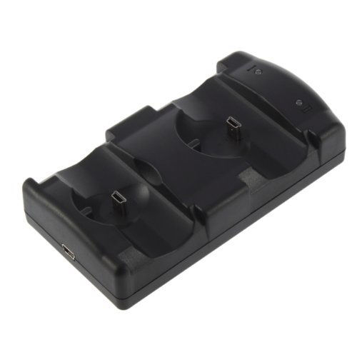 selling usb 2 in 1 dual controllers usb powered charging dock station for playstation 3 move wireless controller black