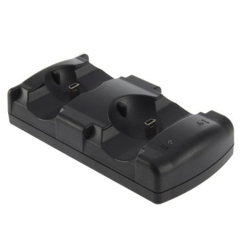 selling usb 2 in 1 dual controllers usb powered charging dock station for playstation 3 move wireless controller black