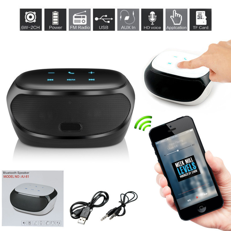 2015 new arrival portable bluetooth speaker for iphone all mobiles tablet pc with touch screen